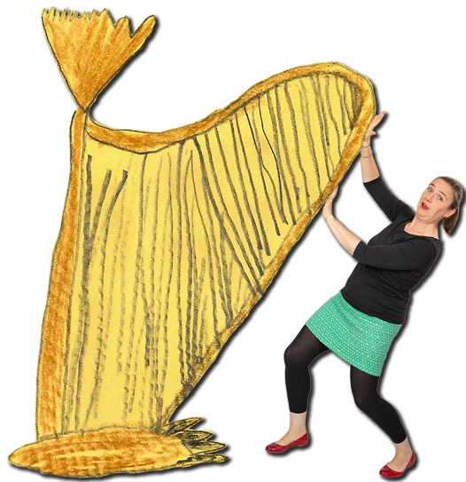 Ingrid mit Harfe